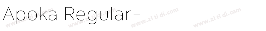 Apoka Regular字体转换
